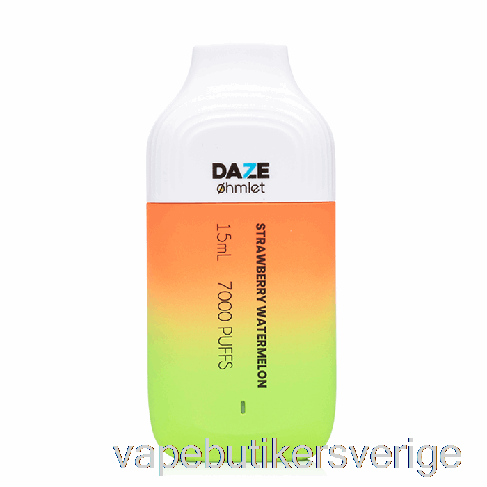 Vape Sverige 7 Daze Ohmlet 7000 0% Noll Nikotin Engångsjordgubbsvattenmelon